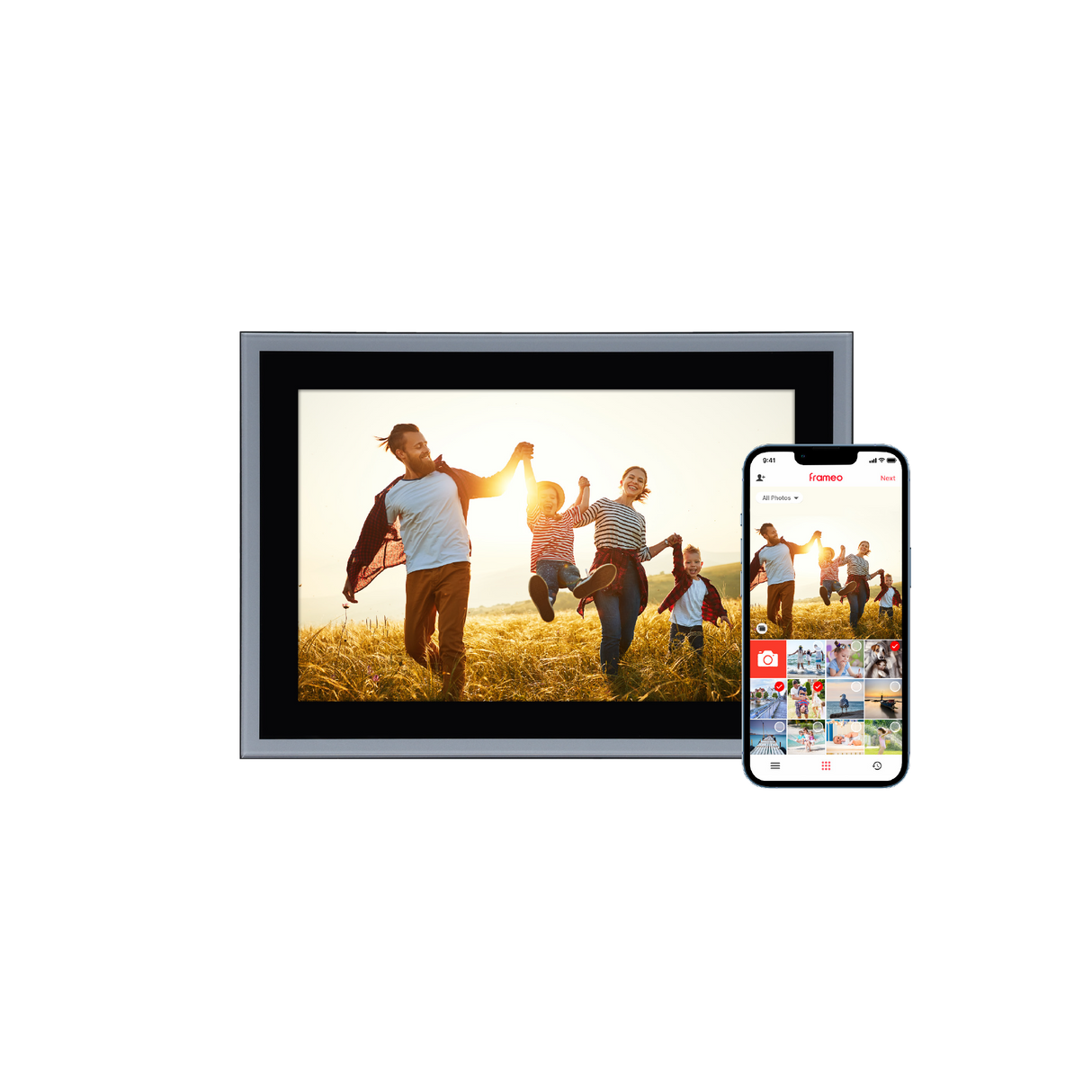 Smarter picture frame | 10 "Diagonal | WIFI | App Control | Silver | Model 102